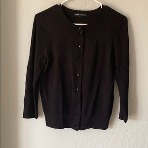 Black button up sweater